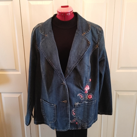Gloria Vanderbilt Jean Jacket 2X - Picture 1 of 7